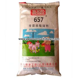 中国 厚い飼料袋 Bopp はブタの供給のための編まれたポリプロピレン袋を薄板にしました サプライヤー